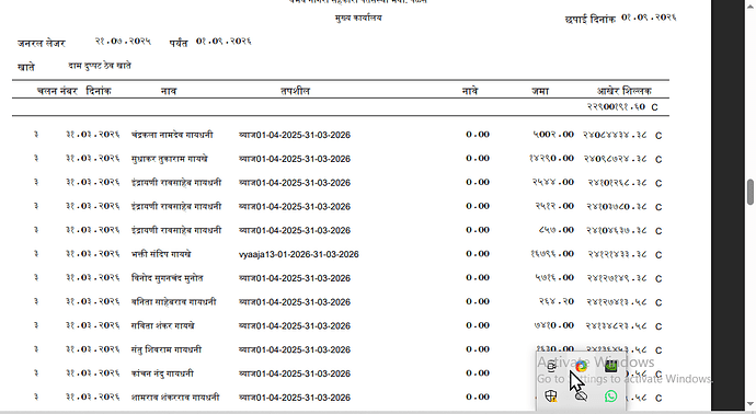 gernal lager report